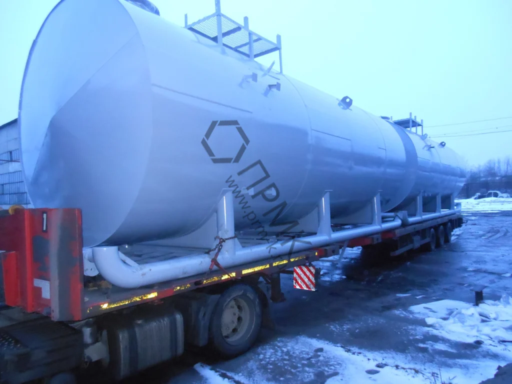 Горизонтальные стальные резервуары и емкости для АЗС, нефтепродуктов, воды, бензина (РГС) от 3м3 до 160 м3 — фото 1